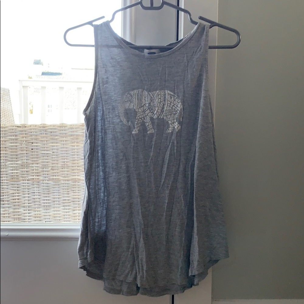 Gray Elephant Tank Top